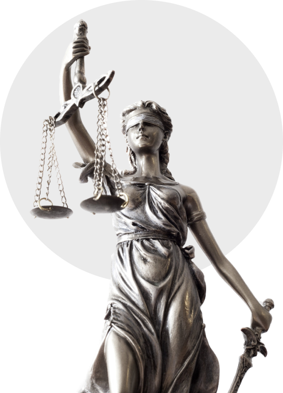 Group 68 Blindfolded Lady Justice holding scales and sword.